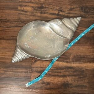 Silver Conch Shell Decorative Tray